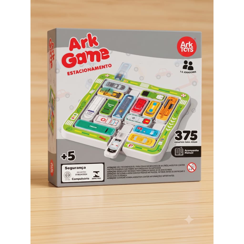 Jogo Educativo Estacionamento Ark Toys 375 Desafios Raciocínio Lógico Infantil