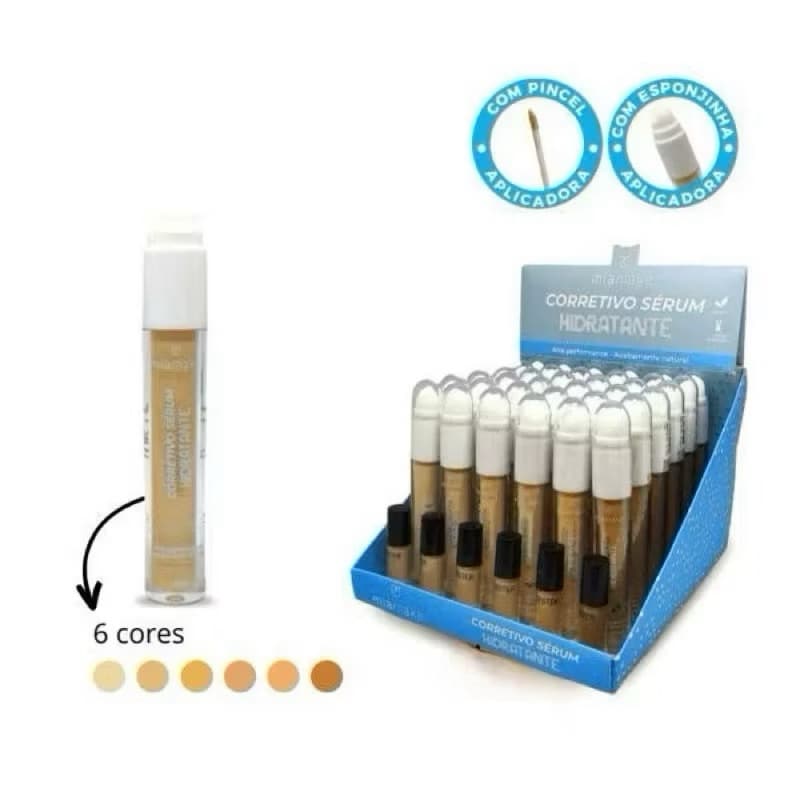 Mia Make Corretivo Sérum Hidratante - Cobertura Natural, Pele Radiante, Maquiagem Leve, Hidratação.