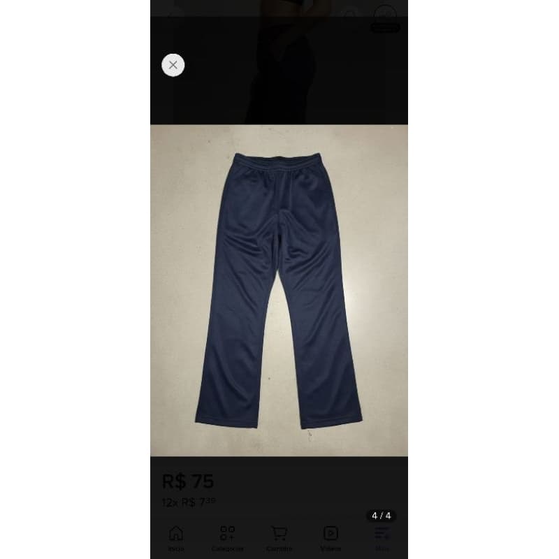 Calça helanca senhora, tamanho P azul marinho