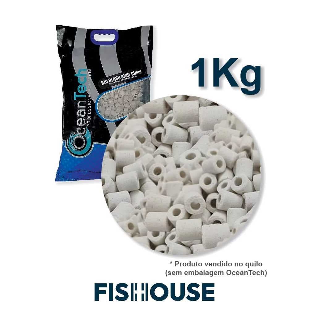 Mídia biológica - Bio Glass (100g, 500g, 1Kg -Granel) - OceanTech