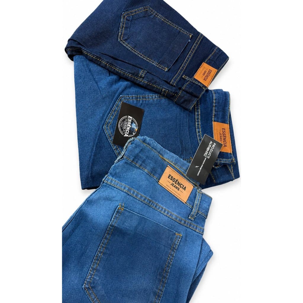 Calça Jeans Masculina Tradicional Essência Jeans Lavagem Escura (Azul Escura)