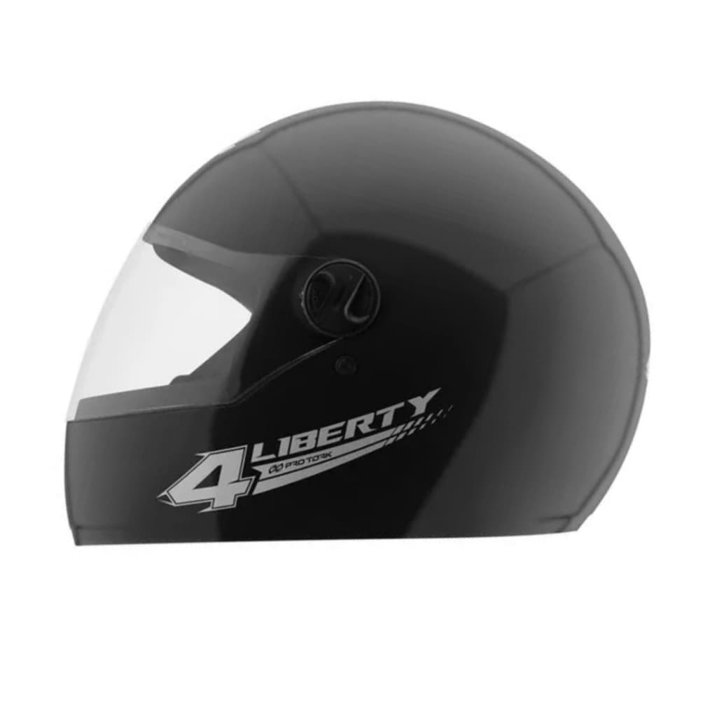 Capacete Fechado Moto Pro Tork Liberty Four Preto Solid Brilho Motoqueiro