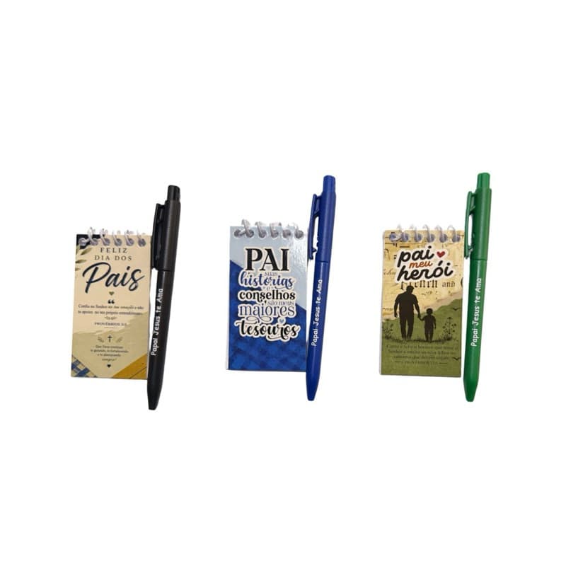 Caderneta+caneta Dia dos pais- 10 kits- lembrancinha para Pai