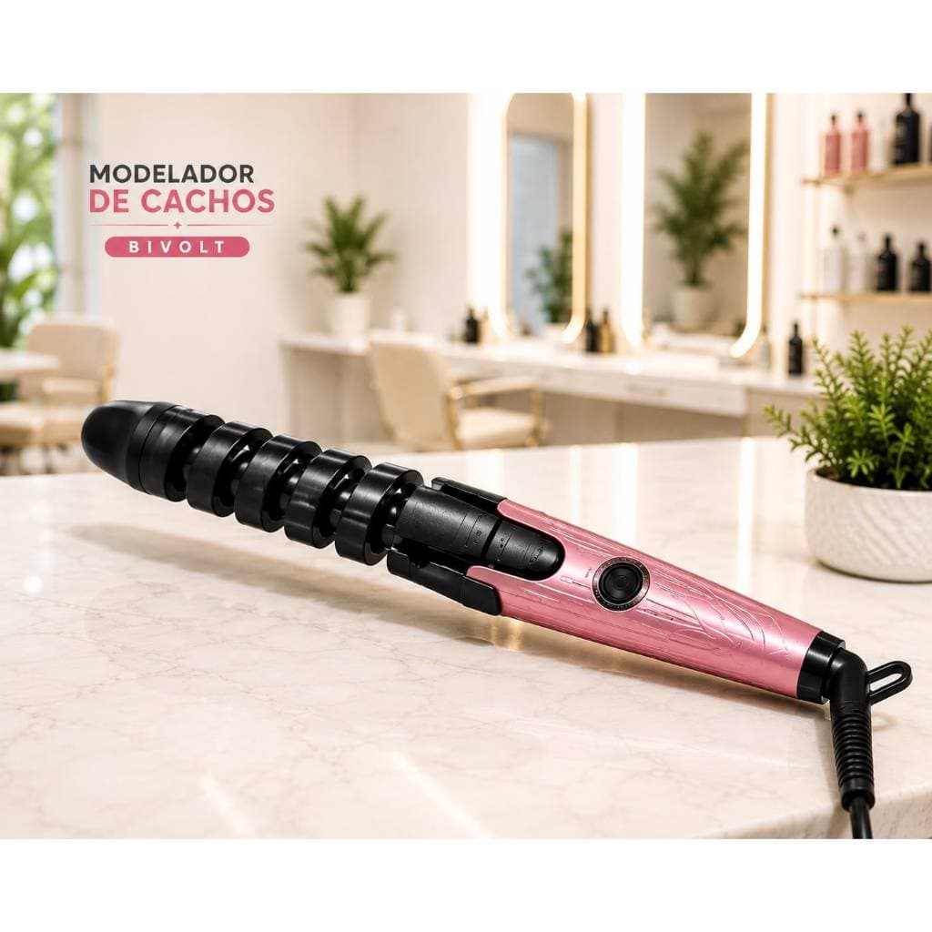 Modelador De Cachos Bivolt Profissional Automático Aquecimento Rápido Cachos Perfeitos
