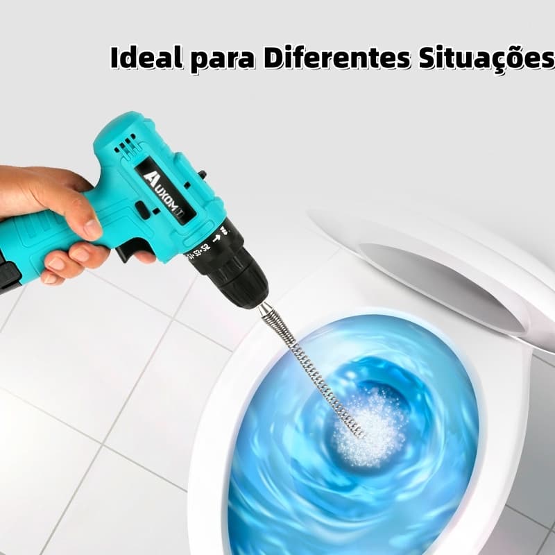 Mola Desentupidora Rotativa 1,5m 2,5m 5m 10m Cabo Flexível para Pia Ralo Cano