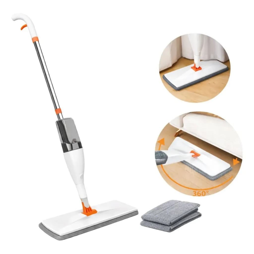 MOP Spray Multifuncional Borrifador Reservatório Microfibra Branco - YEPP