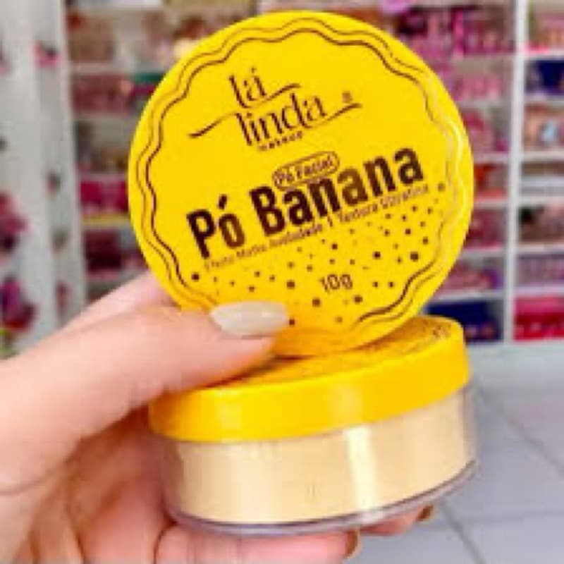 Pó Banana Fixador Translúcido Finalizador Tá Linda Fixação Duradoura Acabamento Natural