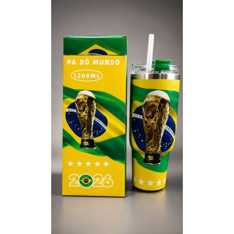 copo garrafa  do Brasil termico , 1.2 ml  rumo ao hexa