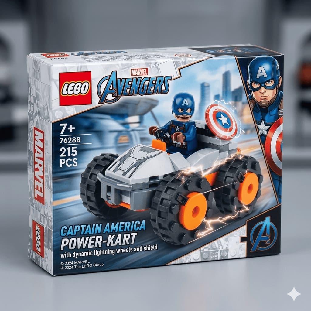 Brinquedo Bloco De Montar Carro Capitão América Menino Presente Infantil Coleção Super Herói Pronta Entrega 82 peças