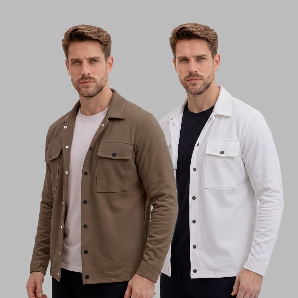 Kit 2 Casaco Moletom Masculino Jaqueta Masculina Blazer Sobretudo Com Botoes