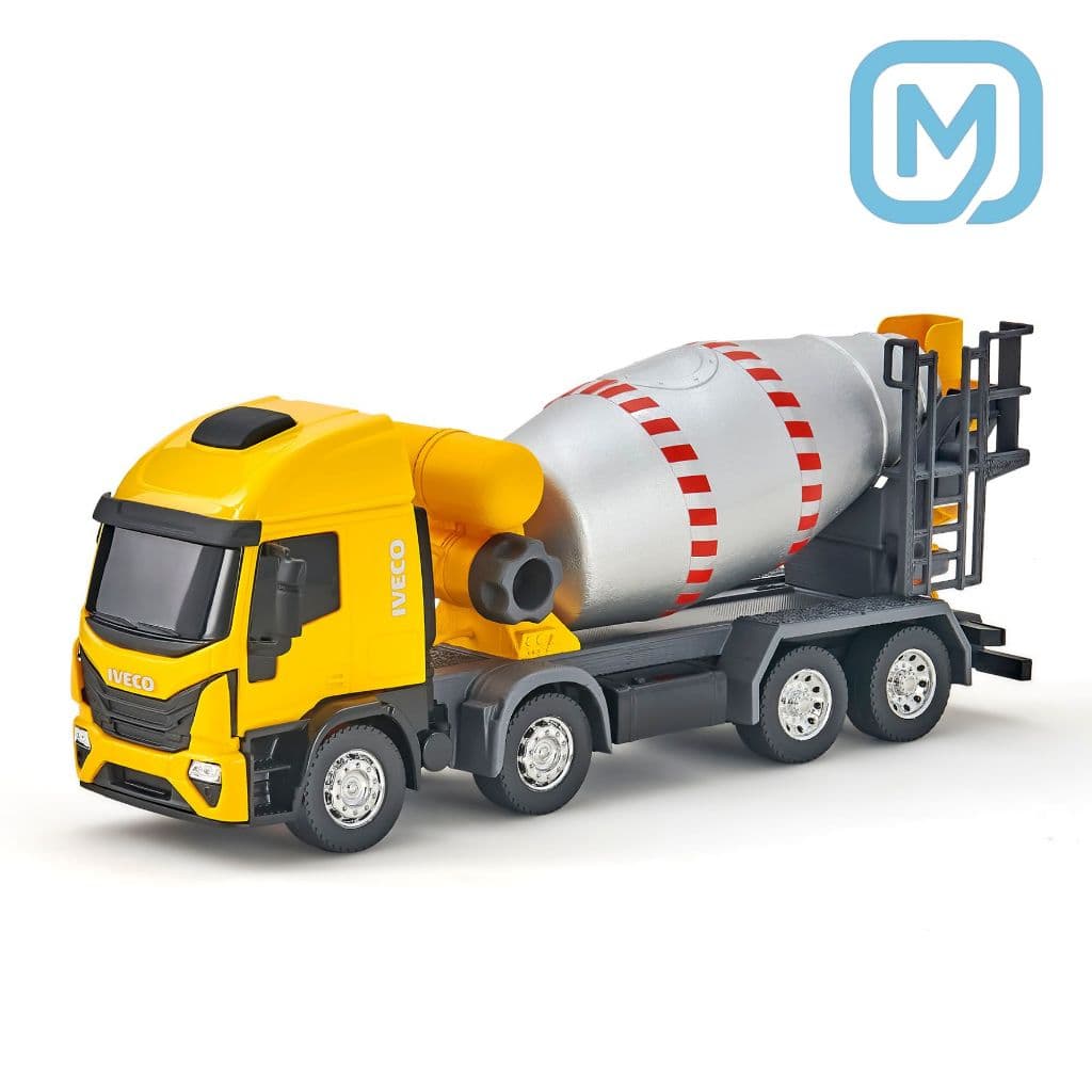 Caminhão Iveco Teto Alto Bi-Truck Betoneira Brinquedo Miniatura Original - Usual Brinquedos