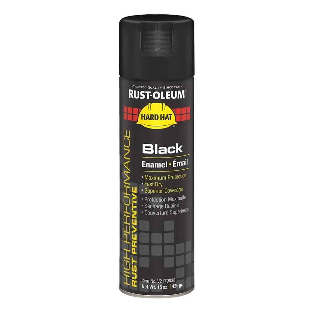 Esmalte Rust-Oleum Preto Brilhante Hard Hat Óleo Secagem Rápida