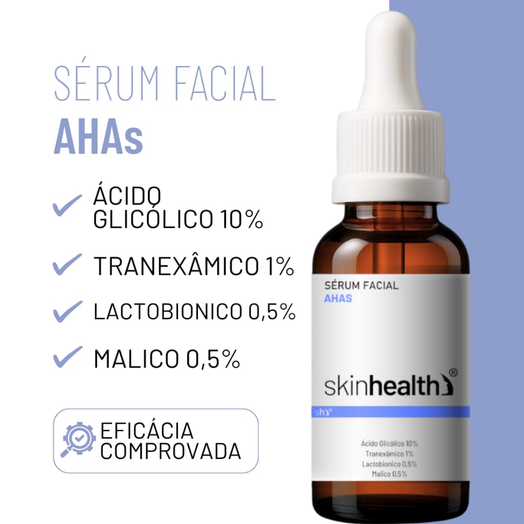 Sérum AHAS Antiacne - Testado Dermatológicamente -  Skinhealth Contra Oleosidade