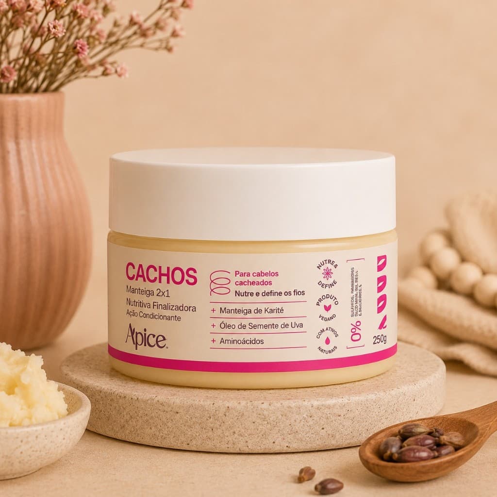 Manteiga 2x1 (Nutritiva e Finalizadora) Cachos 260g