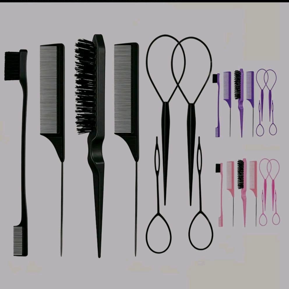 Kit de Escova e Pente 8 Peças