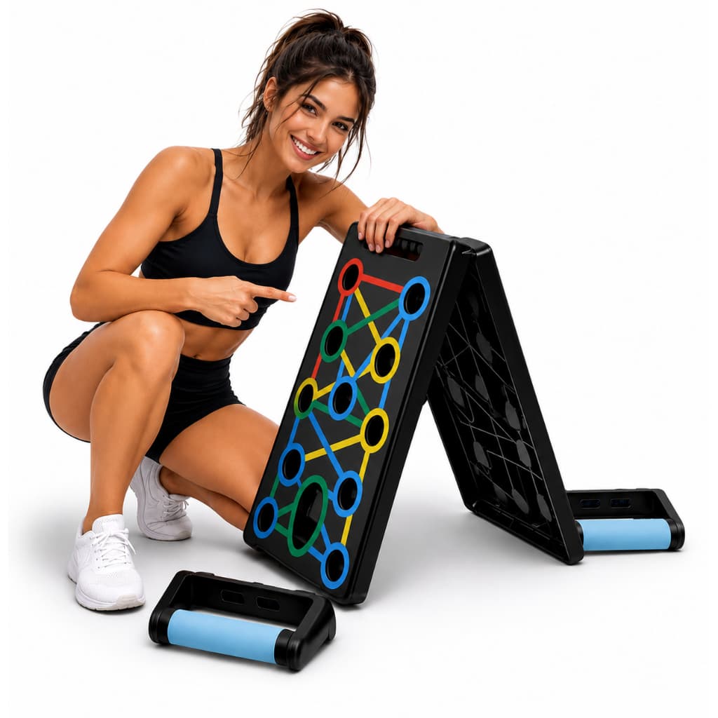 Suporte para Flexão de Braço com Apoio Ergonômico – Fortaleça Peito, Tríceps e Costas
