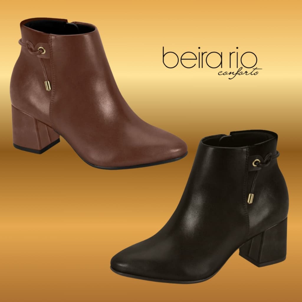 Bota Beira Rio Cano Curto Salto Grosso Médio Confortavel | Lançamento Original !