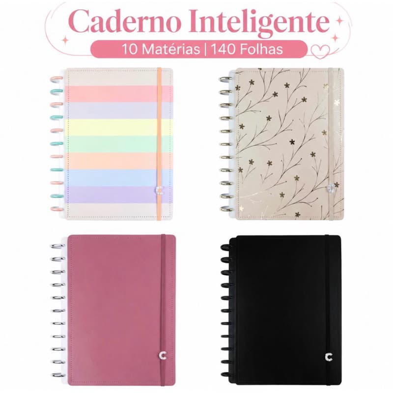 Caderno Inteligente 10 Matérias 140 Folhas