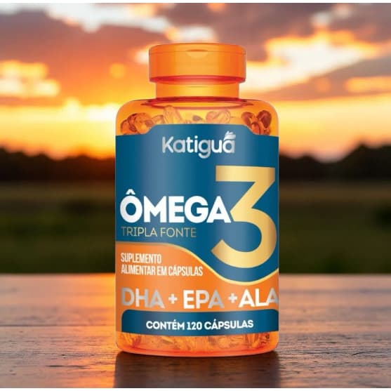 Ômega 3 Tripla Fonte 1000mg 120 cápsulas Katiguá