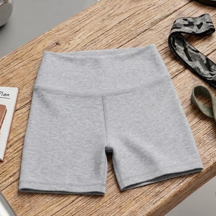 Short Suplex Feminino Cintura Alta Short Meia Coxa Academia Moda Fitness para Treino e Caminhada