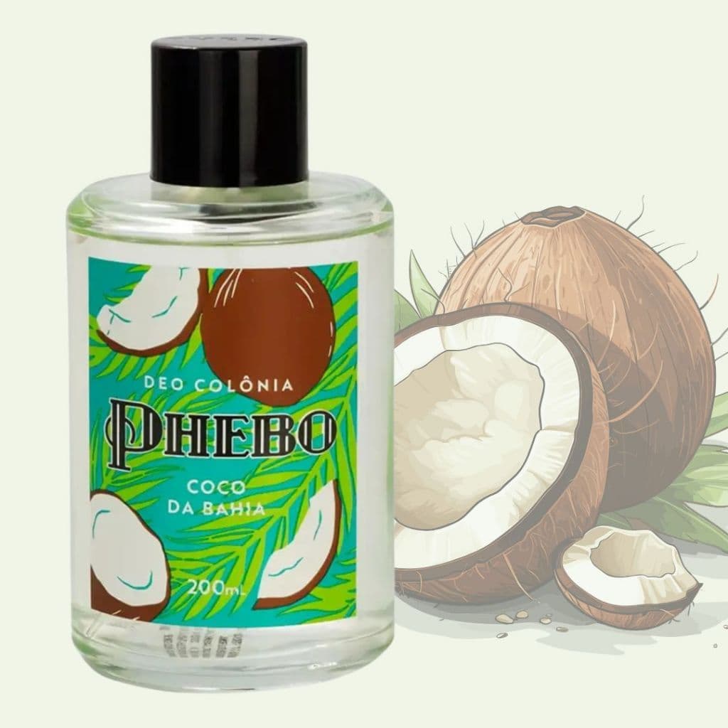 Colônia Phebo Coco da Bahia Eau de Cologne 200ml Spray