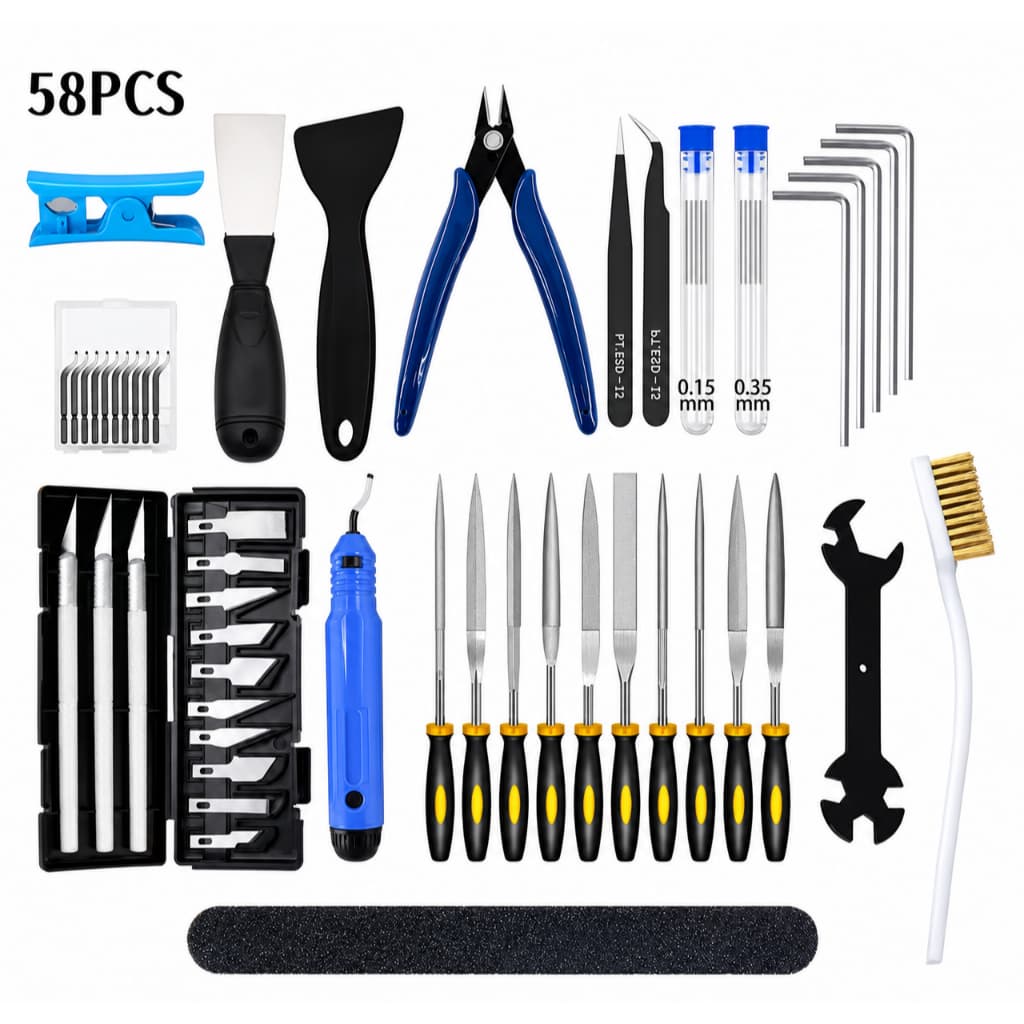 Kit Salva-Vidas para Impressão 3D  | Ferramentas para Acabamento, Limpeza e Manutenção