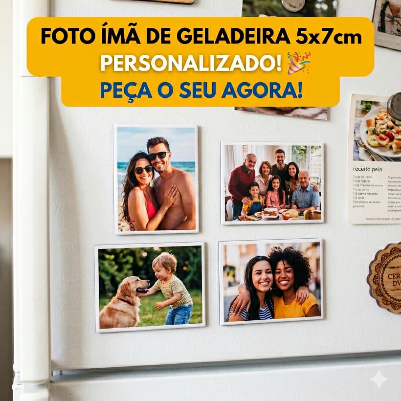 Foto Ímã Retangular de Geladeira 5 x 7cm Kit Cores Vivas Alta Qualidade Envio Rápido Lembrancinha