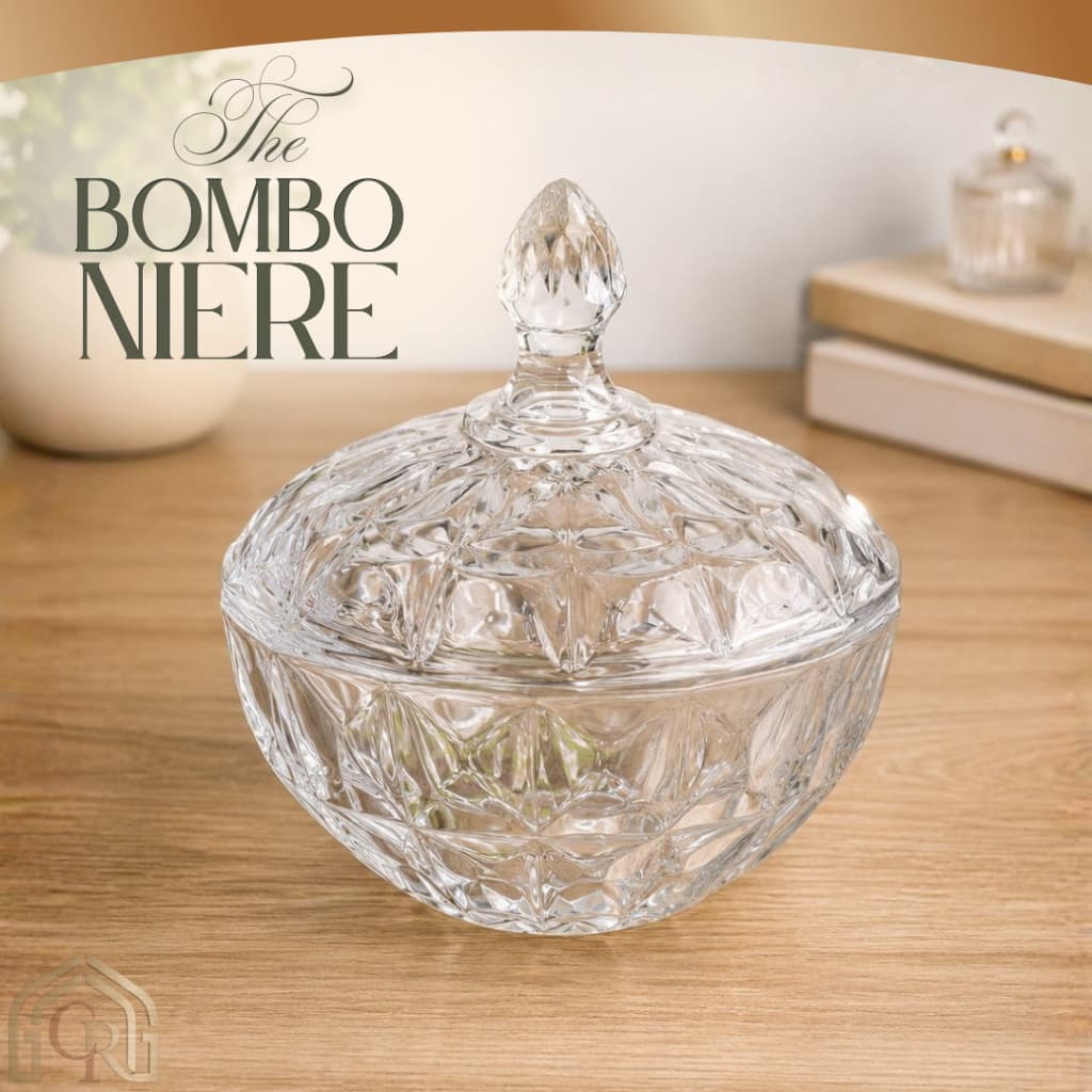 Bomboniere Vidro Tampa Hermetica Decoracao Sobremesas 195cm Transparente