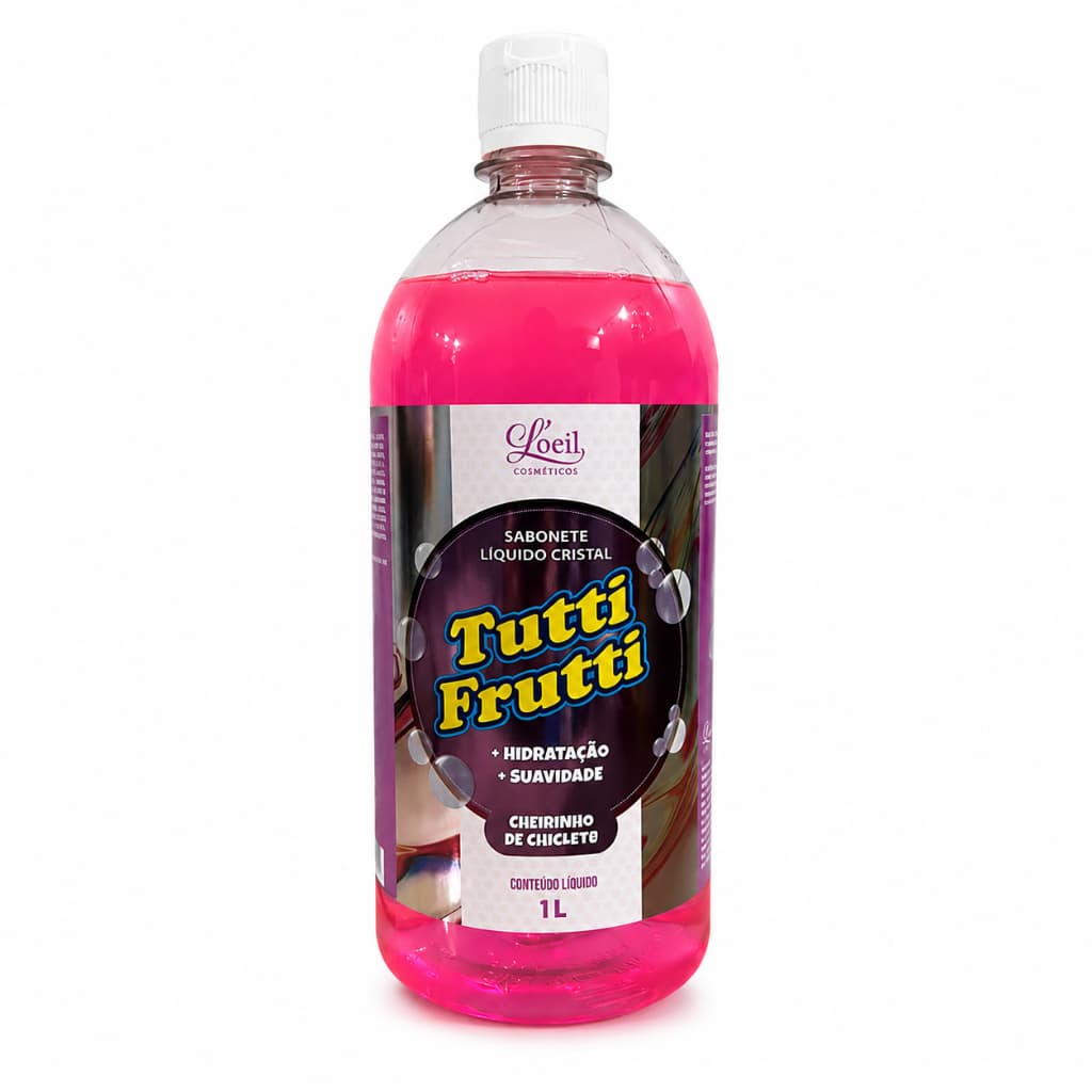 Sabonete Líquido Tutti Frutti 1L Loeil Limpeza Suave e Hidratante