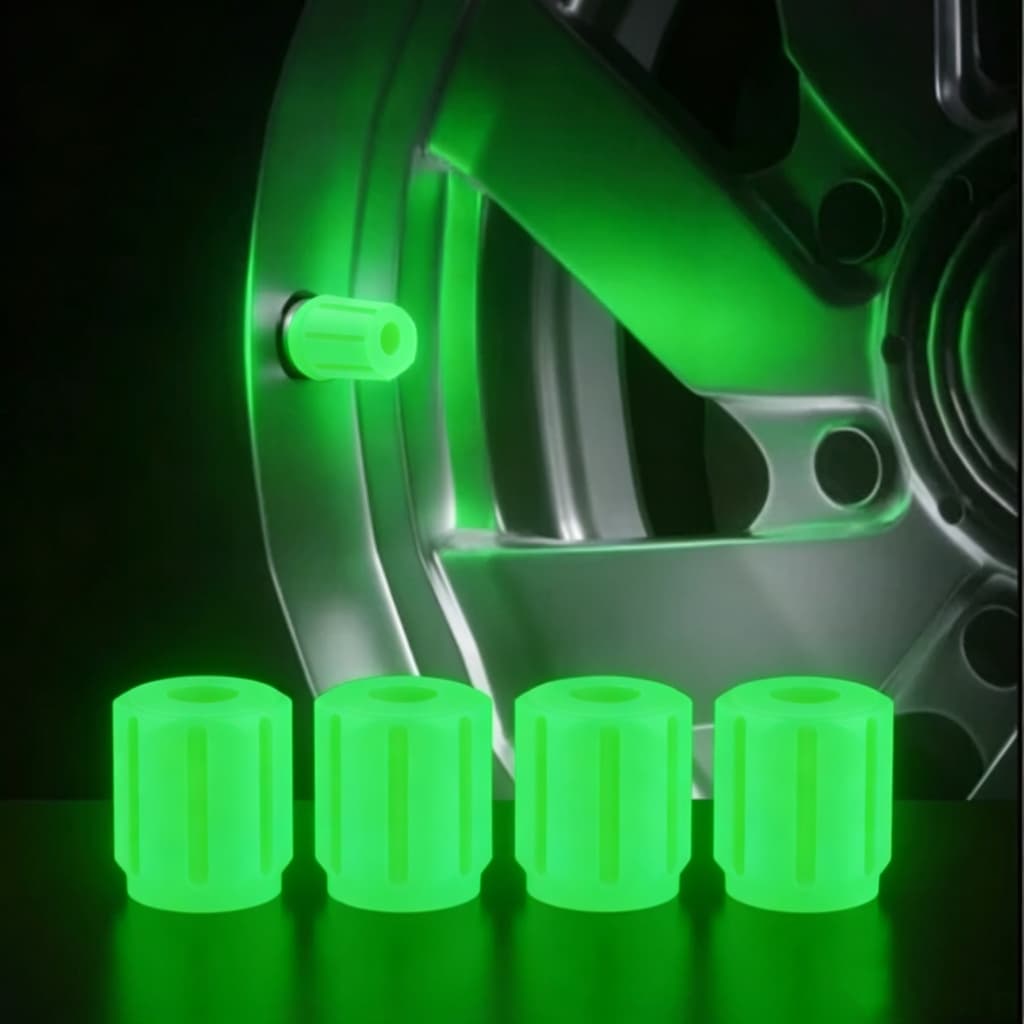 Tampas Luminosas Da Válvula Do Pneu De Carro Automotivo Motocicleta Bicicleta Noctilucente Tampa Universal Acessór