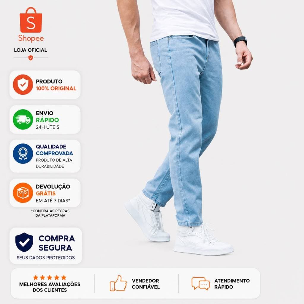 Calças Jeans Masculina Modelo Skinny Confortavél Para Trabalho