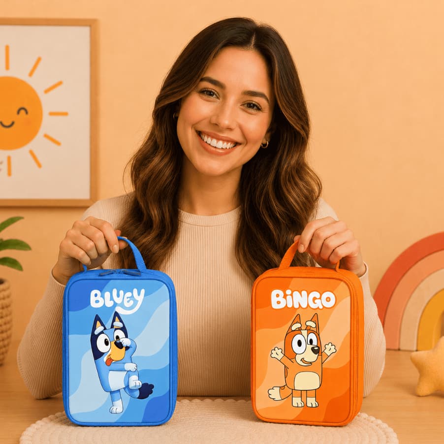 Kit, 10 maletas slim tema BLUEY e BINGO  para Aniversário  Lembrancinhas