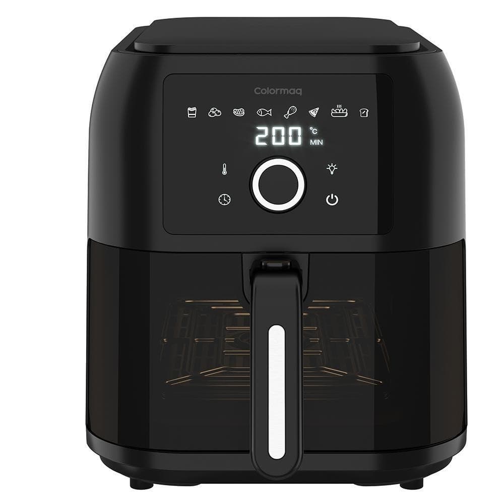 Fritadeira Air Fryer Colormaq 8 Litros 1700w Digital Glass
