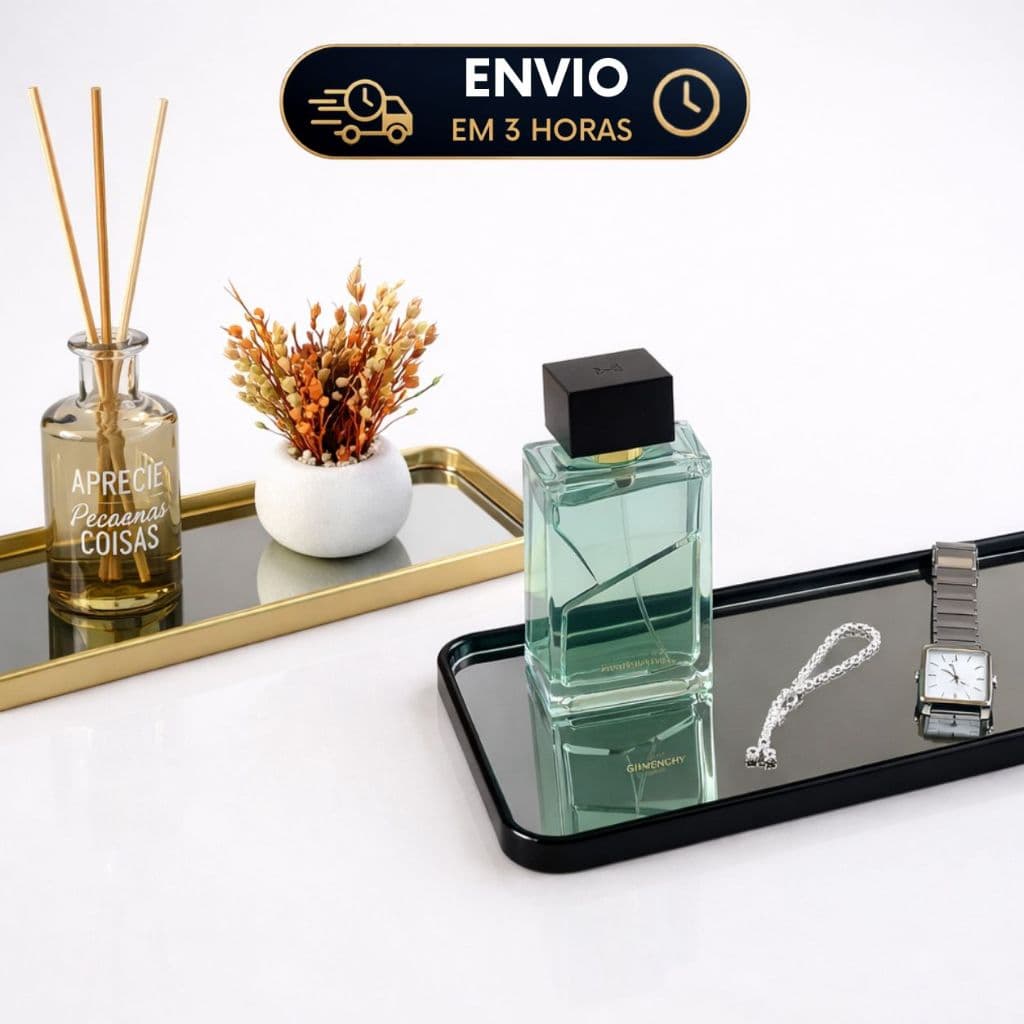 Bandeja Espelhada Reta Decorativa Espelho Multiuso