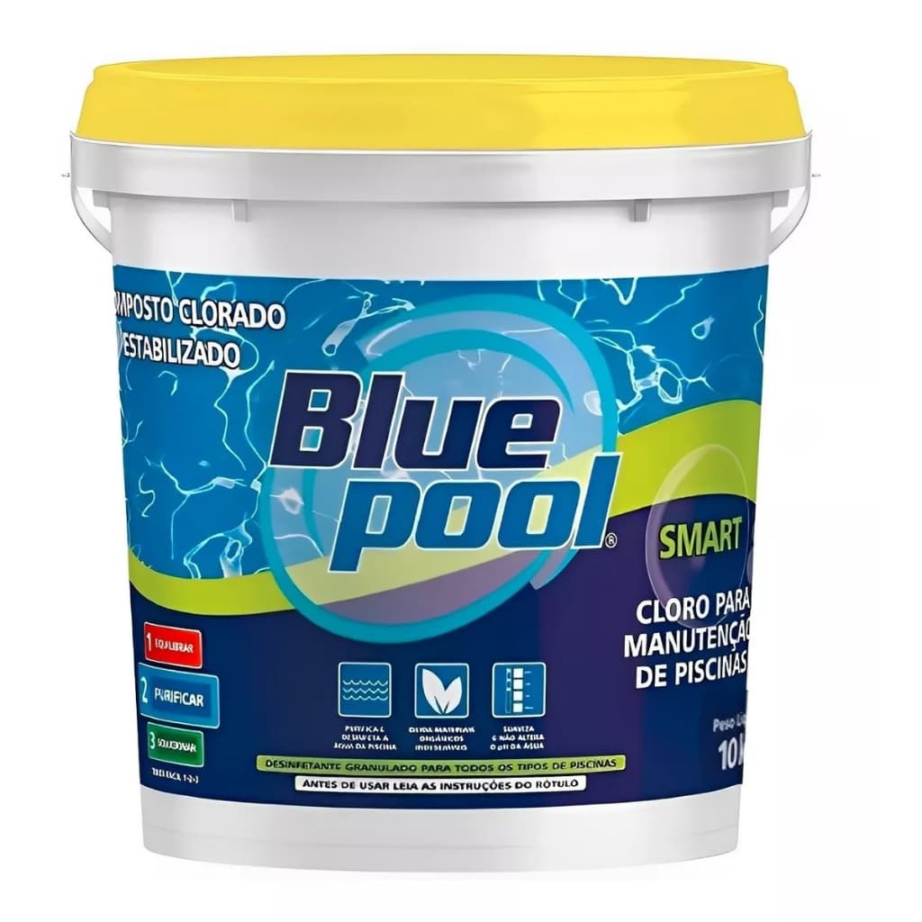 Cloro Para Piscina Smart Bluepool Balde 10 Kg Multiação By Fluidra