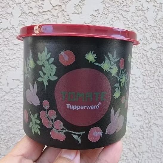 Tupperware - Redondinha Tomate Floral 500ml - Pote para armazenar tomate/molho/estrato de tomate etc.