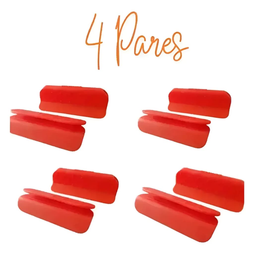 4 Pares De Protetor De Alça De Panelas Em Silicone Marinex