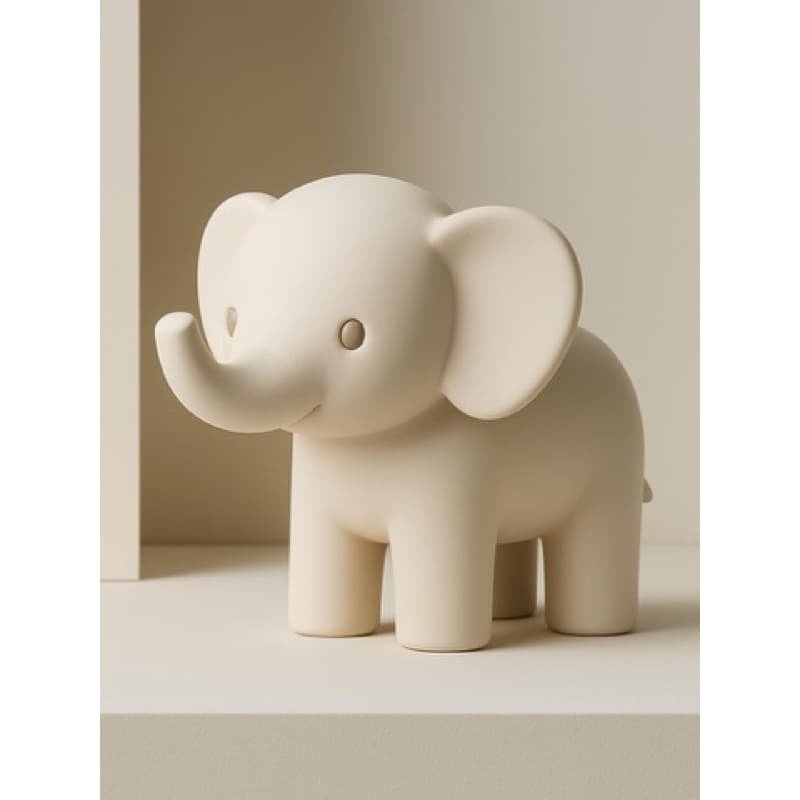 Elefante Decoração 3D Minimalista | Enfeite Quarto Bebê