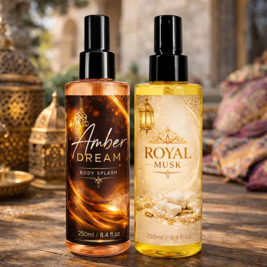 Kit 2 Body Splash Arabe 250ml Perfume Arabe Feminino Doce Luxo Lumina Original