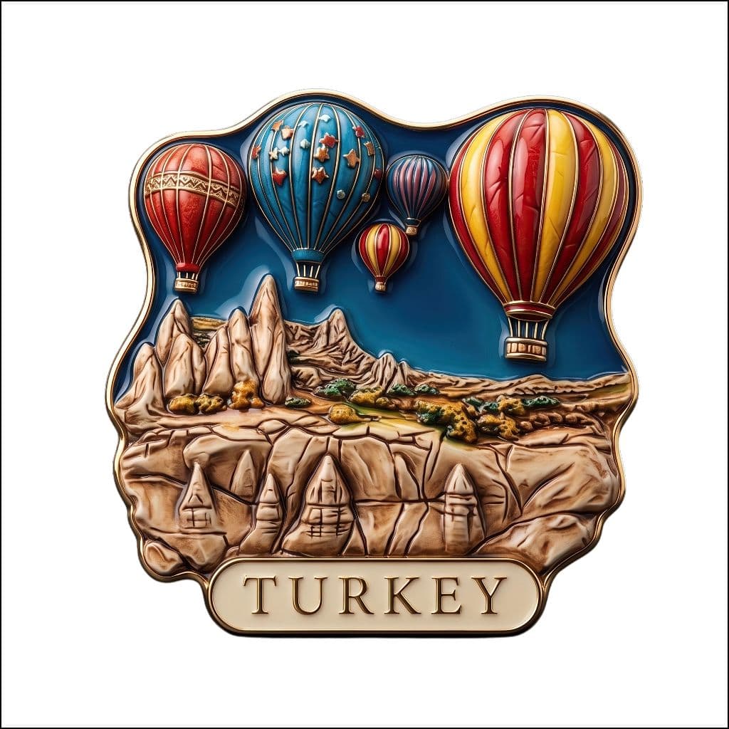 Imã de geladeira personalizado Turquia em MDF resinado