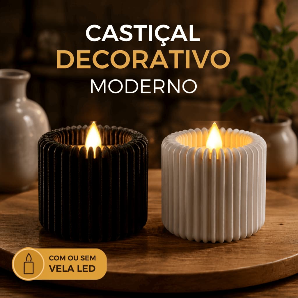 Luminária de Mesa Aconchegante - Castiçal Moderno para Decoração e Conforto