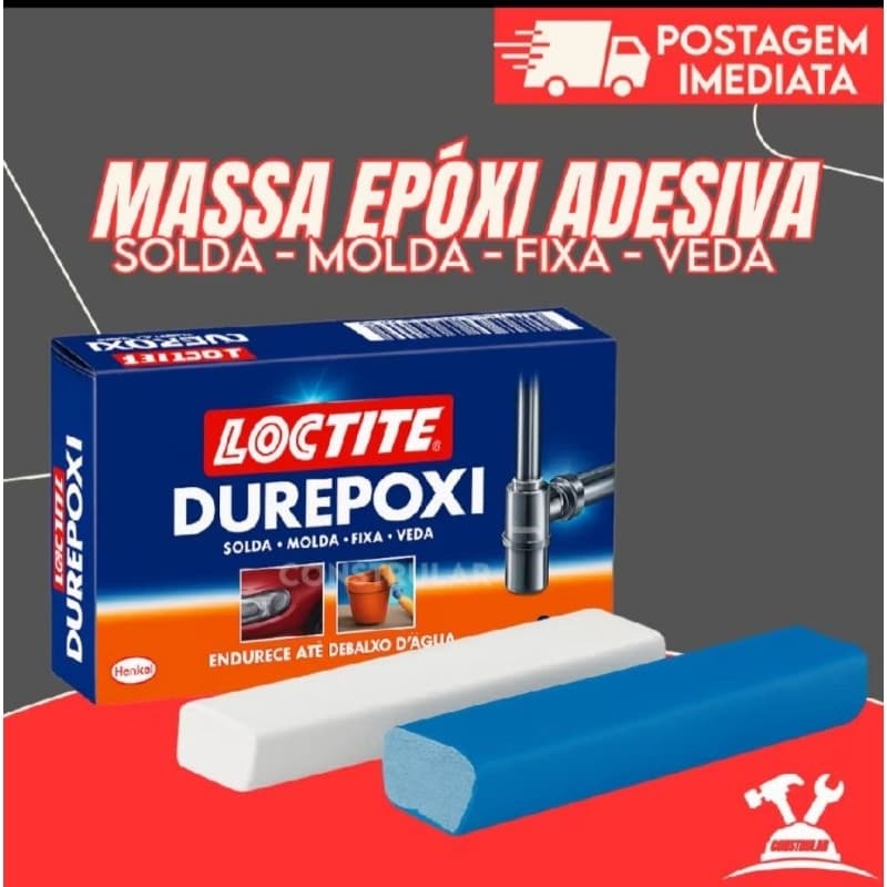 3 unidades Durepoxi Massa Epóxi Multiuso, Solda, Molda, Fixa e Veda, 100g