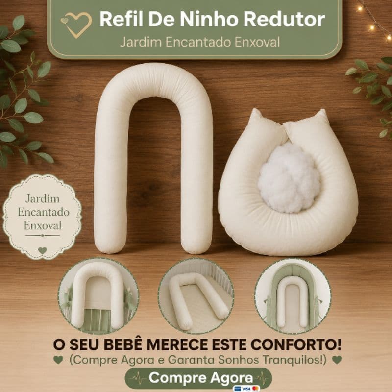 KIT REFIL NINHO REDUTOR E  ALMOFADA AMAMENTAR TRAVESSEIRO CONFORTÁVEL