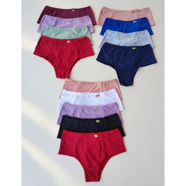 KIT 05 CALCINHA CONFORTO  LATERAL LARGA APERTA BARRIGA LIGERIE FEMININA