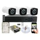 Kit 3 Camera De Segurança Infra 20m Dvr 4ch Multi Hd Com Hd