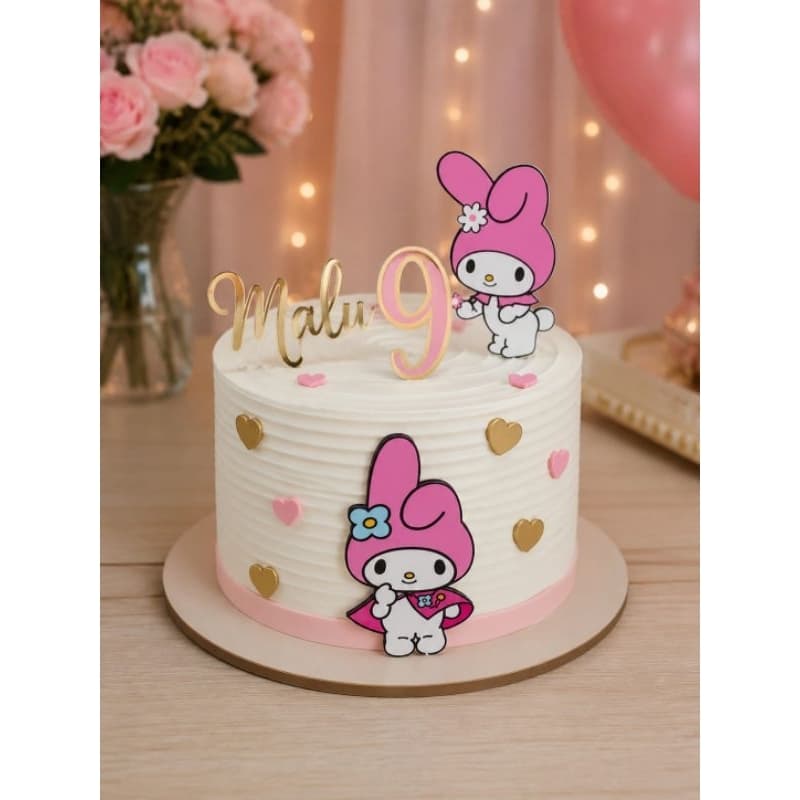Topo de Bolo My Melody hello kitty e amigos