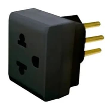 Plug Adaptador 2p+t Antigo 10a Bivolt PRETO