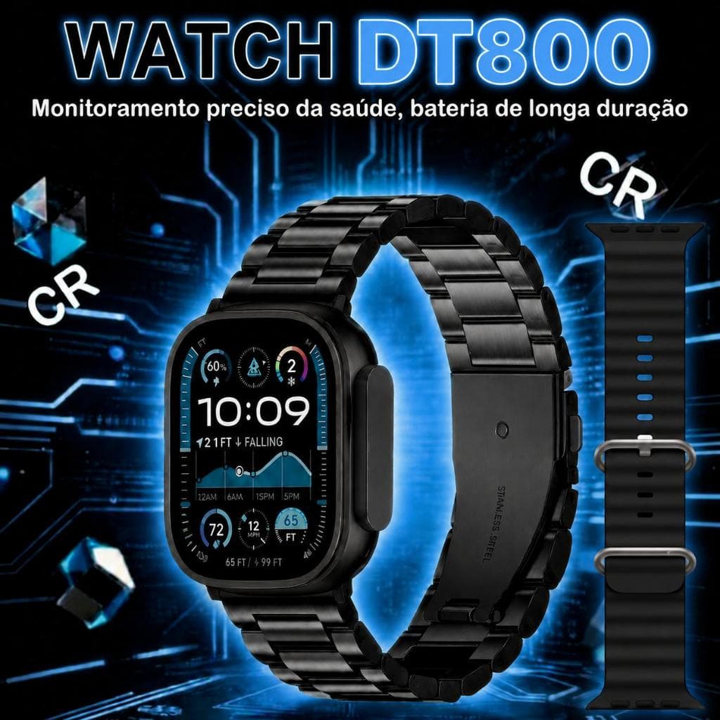 DT800 Ultra 3 NFC Mais Recente Smartwatch Relógio Inteligente Série IWO 10 2.19Polegadas Sem Fio