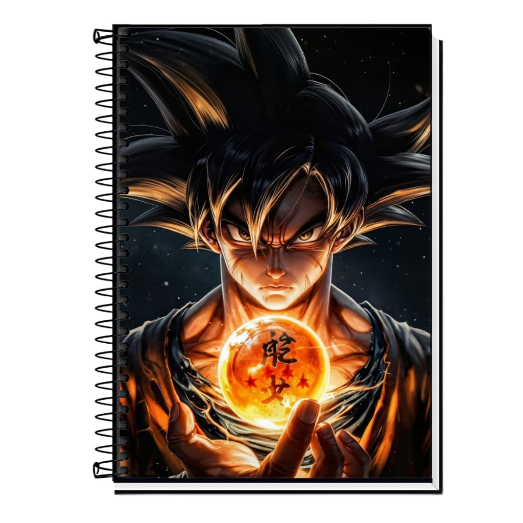 Caderno Personalizado Goku Ideal para escola, faculdade, cursos e organização pessoal de 1 a 20 materias