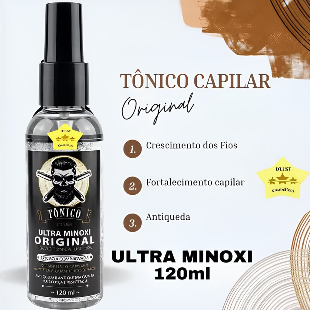Tônico Ultra, cabelo, barba e sobrancelha - Minoxi  Original - 120ml Spray